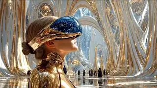 Golden Future &bull; 1 Hour Luxury Sci-Fi Ambient | 10 Golden Cyberpunk Future Cities