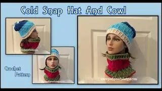 Схема вязания крючком шапки и шарфа Cold Snap #crochet #crochetvid