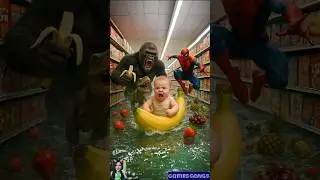Evolution of King Kong: King Kong and Dinosaur in the supermarket with banana adventure 🤣
