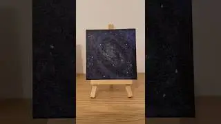 Painting Simple Galaxy on Mini Canvas #acrylicpainting #painting #art #artist #artwork