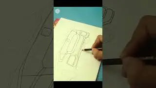 Outlining Honda Civic !  Comment your Civic Number 🥰  #art #cars #shorts #drawing #hondacivic