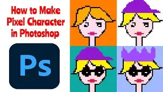 How to make pixel character in photoshop |   How To Create NFT Pixel Art Collections  | Pixel Art