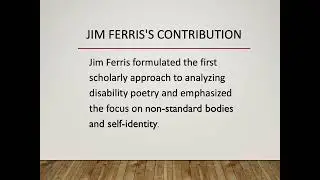 Disability Poetics Basics