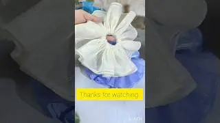 hair accessories cutting and stitching ❤ // hair rubber band making #sewing #shots