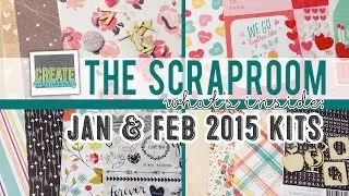 What's Inside: The ScrapRoom Scrapbook Kits + PL Kit | JANUARY + FEBRUARY 2015