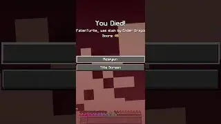 Messing around with the dragon in Minecraft