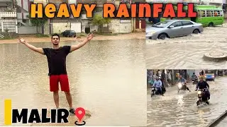 Heavy Rainfall in karachi Malir |Doob Gya| Vlog 124 |