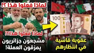 فضيحة مدوية! مشجعون جزائريون يمزقون العملة المغربية.. هل يواجهون السجن 10 سنوات قبل الترحيل؟ 😱🇲🇦