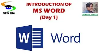 MS Word by Deepak Gupta Day- 1