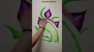 Beautiful 3d Flowers Rangoli Design #shorts #shortvideo #viralvideo
