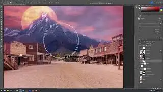 Photoshop Matte Painting n Compositing  Old Western Scene  Part 4
