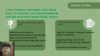POWER SYSTEM GENERIC SKILL 2: ECO FRIENDLY METHOD FOR STEAM POWER PLANT