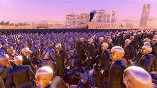 15000 Zombie Cops VS 15000 Gondor Soldiers UEBS 2. Ultimate Epic Battle Simulator 2