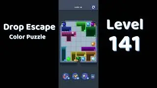 Drop Escape Level 141 Walkthrough 🟡🧩 | Color Puzzle Game Guide | Go Answer