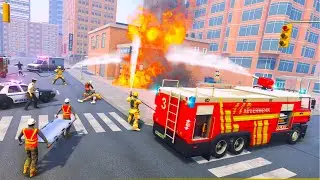 Fire truck rescue. Fire Truck Simulator 2025. Android gameplay. Open world Truck driving.