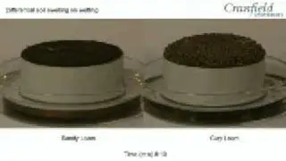 Clay soils swelling on wetting at Cranfield University
