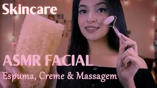 ASMR MASSAGEM FACIAL PRA VOC&Ecirc; DORMIR BEM 💜 Limpeza e Hidrata&ccedil;&atilde;o: SPA Facial, Skincare, ASMR BR