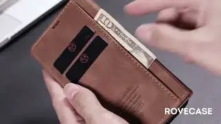 Velocase Leder-Flip-H&uuml;lle Magnetisch, Kartenschlitze, Standfunktion Und Sto&szlig;fest