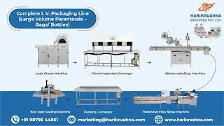 IV Packing Line | IV Bottle Packing Line | Automatic IV Bottle Packaging Line | Harikrushna Machines