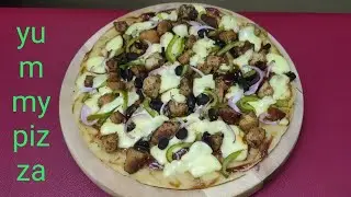 NO OVEN NO YEAST CHICKEN PIZZA  | CHICKEN BBQ PIZZA ON STOVETOP | HOMEMADE PIZZA  | VLOG 2