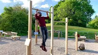 Pull-ups at outdoor gym kista stockholm | stay fit | stay healthy