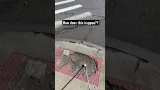 Busted sidewalk bumps (truncated domes) #blind #whitecane #broken #safety