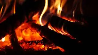 Crackling Fireplace. Flames. Wood. Fire Sparks. Sleeping Relaxing Meditation Study. Fire Sounds.