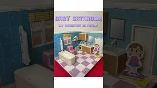 DIY MINIATURE 3d puzzle BABY BATHROOM #3dpuzzel #toys #3dpuzzle #diy #3dtoys
