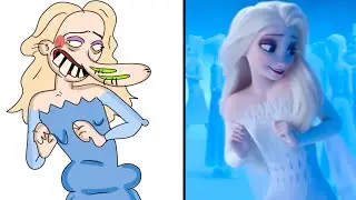 Frozen Meme ❄️ Elsa and Anna&rsquo;s Funniest Magical Moments! 😂🎨