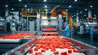 How Chinese Factories Process Xigua Watermelon | From Farm to Factory (Full Documentary)