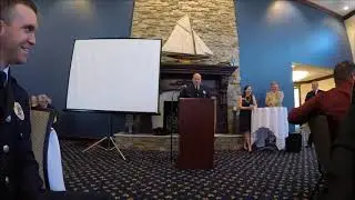 Sergeant Frank Chickos and Sergeant, Jon Weiner  getting the Officer  of the Year Award  05-04-2018