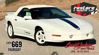 BARRETT JACKSON LOT #443.1,  1,681 Actual Mile 1994 Pontiac Trans Am 25th Anniversary Convertible