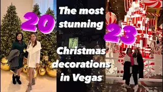 How BIG HOTELS in Las Vegas’ hotels decorated #christmas #2023 #lasvegas