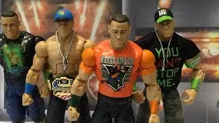 WWE John Cena Mattel Series 64 wrestling figure review & John Cena Collection