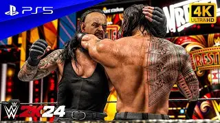 WWE 2K24 - Roman Reigns vs. Undertaker | Amazing Match at Wrestlemania Las Vegas 2025 | PS5™ [4K60]