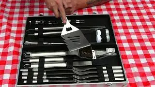 Grilling Kit 33 Piece Stainless Steel Utensils Outdoor BBQ