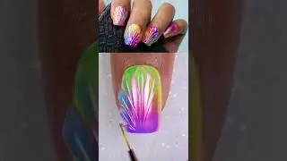 Rainbow Shell Nail Art Tutorial | Summer Nails Inspo #shorts #nailtutorial #colorful #design