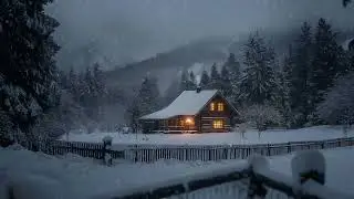 Blizzard Sound for Sleep | Soft Howling Winds & Frozen Ambience