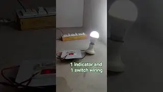 one indicator one switch wiring #connection #electrical #bulb #black #red#wire #indicator
