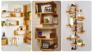Modern Corner Wall Shelves Design You'll Love | Wooden Wall Rack Floating Shelves | Wall Decoration
