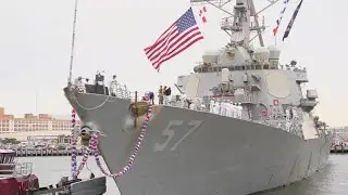 USS Mitscher departs Naval Station Norfolk, heading to U.S. European Command