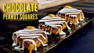 Chocolate Peanut Squares Recipe | Chocolate Dessert Recipes | Meghna’s Food Magic