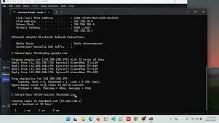 Computer Networks Lab 1 - Command Prompt (ipconfig, ping, tracert)