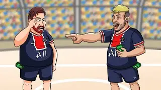 Messi VS Neymar as fatty in psg - Funny bellylaugh animation