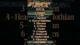 SPFL Premiership Predictions 2025/26 🏴󠁧󠁢󠁳󠁣󠁴󠁿 #scottishfootball #spfl #oldfirm