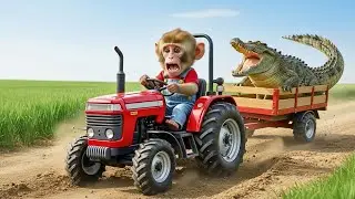 Monkey Animation For Children. DIY Flying Tractor Fail! Kaka&rsquo;s Crazy Farm Inventions