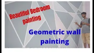 Beautiful Bedroom Geometric wall Painting❤