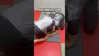Front headlock escape to arm lock #bjj #bjjlifestyle #grappling  #mma #jiujitsu #grapplersfinest
