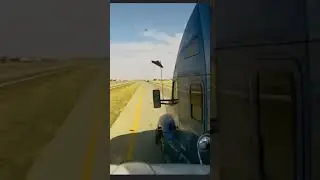 Semi truck has a blow out in steer tire