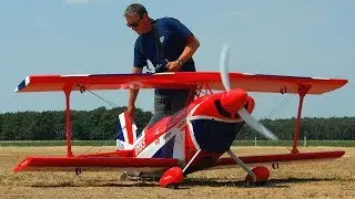 XXL PITTS CHALLENGER BIPLANE RC MODEL ACROBATICS DEMO FLIGHT | SASCHA POPPEN | DAMELANG 2018